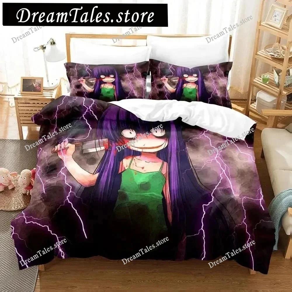 3D Аниме Higurashi When They Cry Постельный комплект Пододеяльник Комплект для кровати Покрывало Наволочка Одеяло Кинг Сайз Квин Сайз Мальчики Взрослые
