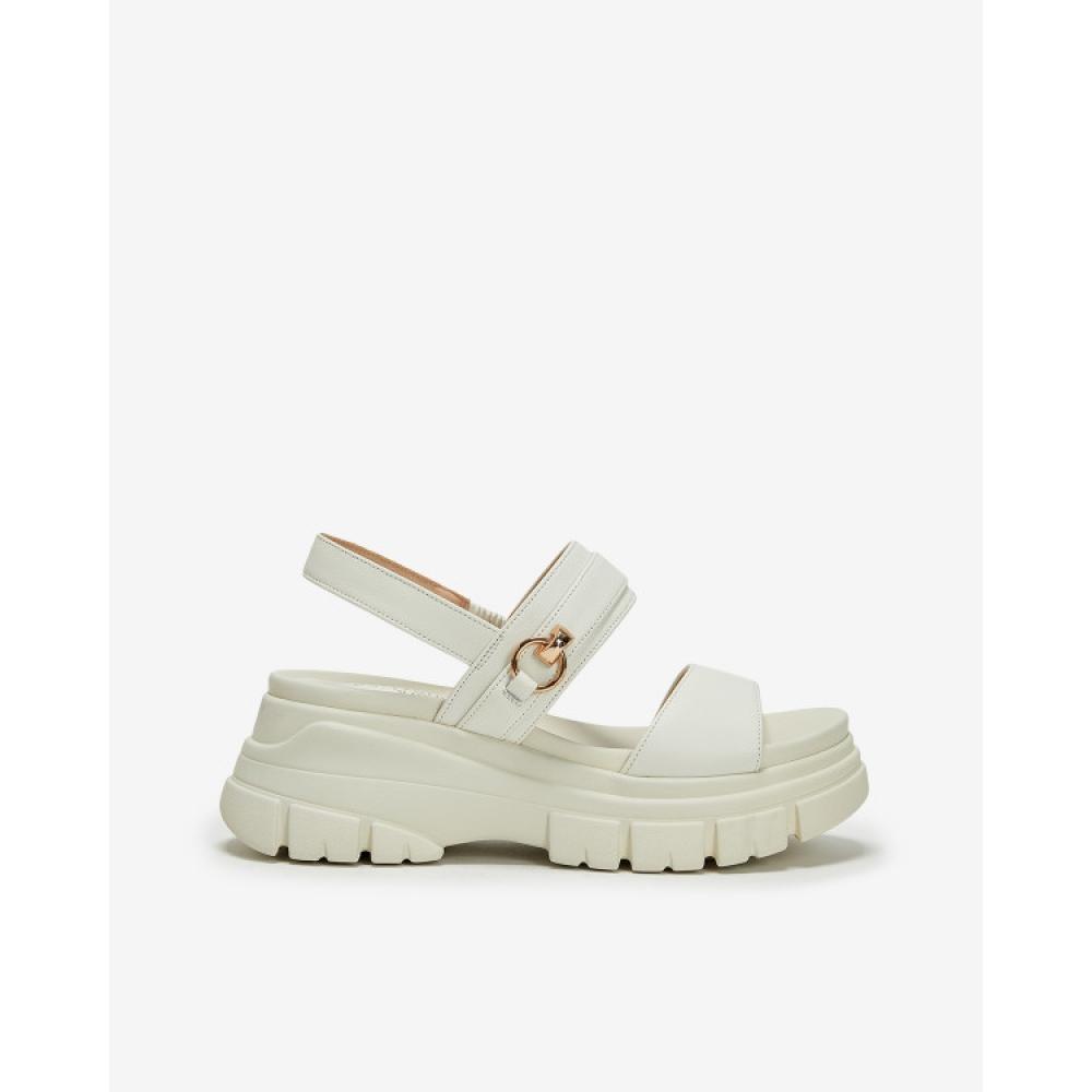 Portfolio Portfolio By ESquire Women S Simple Decorative Two Band Platform SandalS White