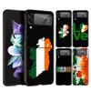Чехол для телефона с флагом Ирландии для Samsung Galaxy Z Flip 3 4 5 6 7 Жесткий Черный Складной ПК Для Samsung Z Flip3 Flip4 Flip5 Чехол