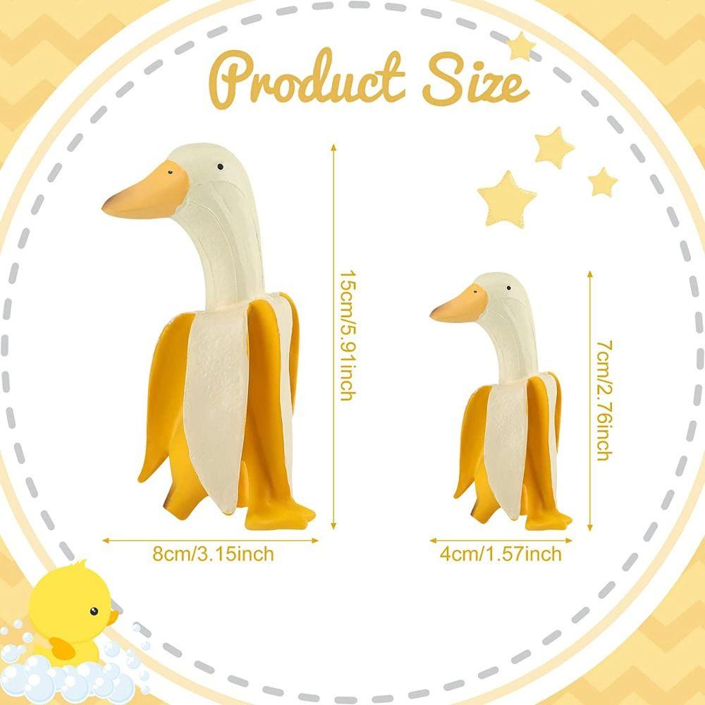 Resin Lawn Office Patio Home Garden Weird Gifts Banana Duck Ornament Duck Sculpture Duck Statues