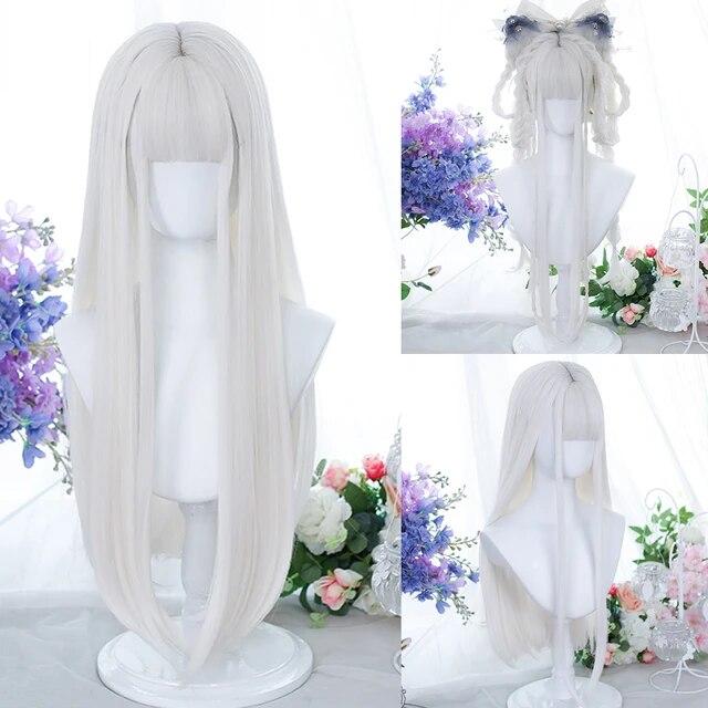 Синтетические натуральные черные парики Длинный волнистый парик для женщин с челкой для Хэллоуина, повседневные термостойкие волокна, парики из волос