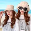 Pilot Motorcycle Basin Hat for Men Women Summer Sun Shading Sunglasses Street Fisherman Hat Niche Trend Black Glasses Hat