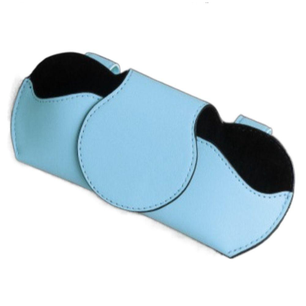 Solid Color Car Sunglasses Case Magnetic Fastener Sun Visor Storage Trendy Car Glasses Box Auto