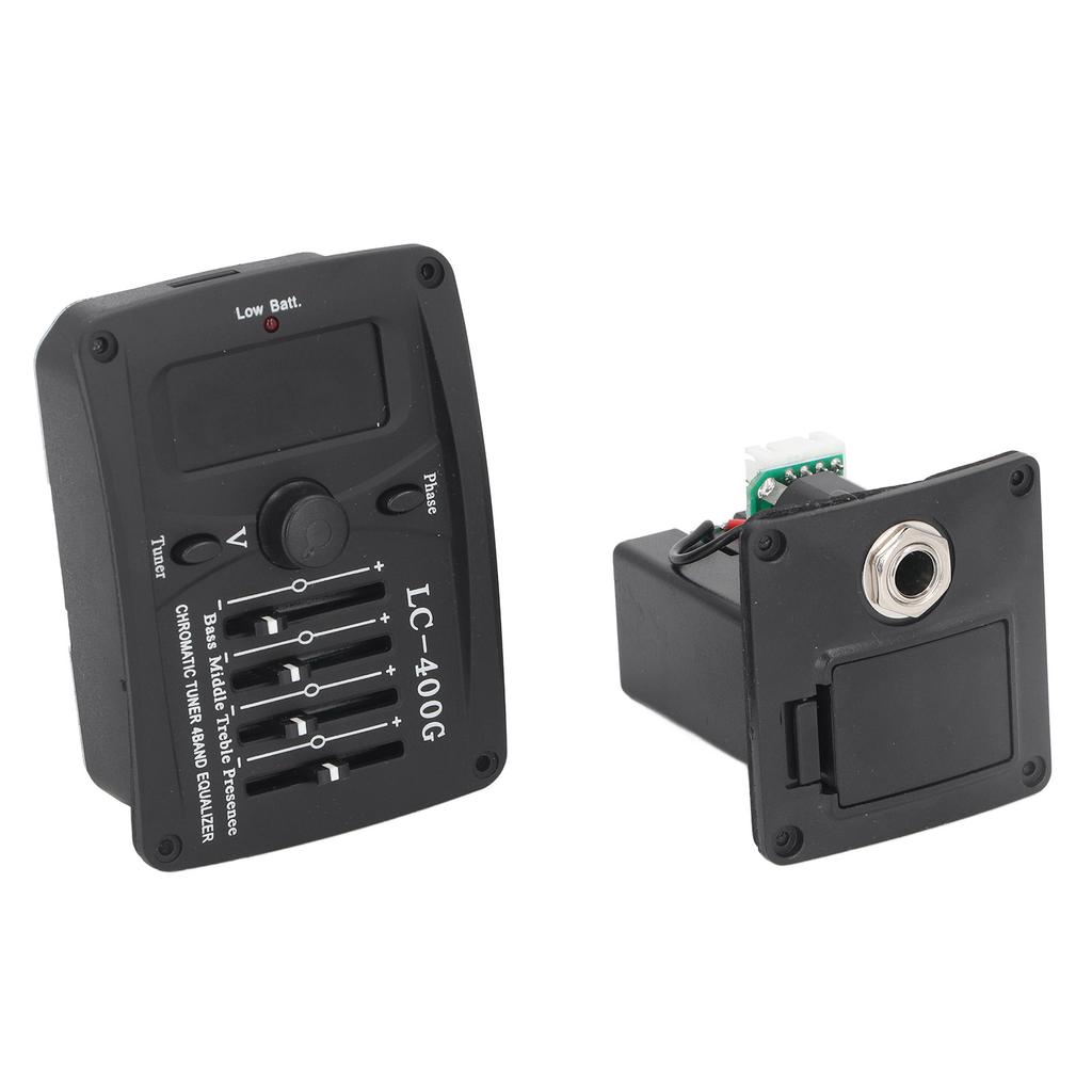 Acoustic Guitar 4 Band Equalizer EQ Preamps Piezo Pickup Chromatic Tuner System LC?400G