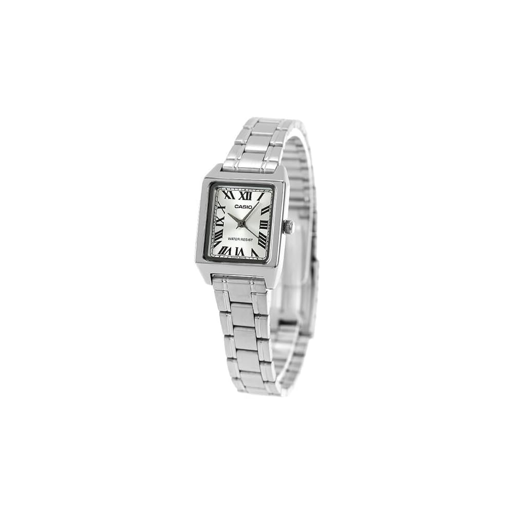 Casio Standard Chupakashi Кварцевые Женские Часы LTP-V007D-7B Серебристая Нержавеющая Сталь Водонепроницаемые
