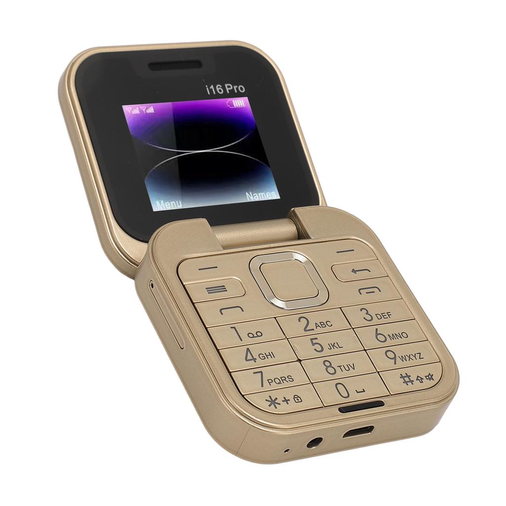 Flip Phone 2G 1.77 Inch Portable Dual SIM Dual Standby 1000mAh 3 Card Slots Multifunctional Flip