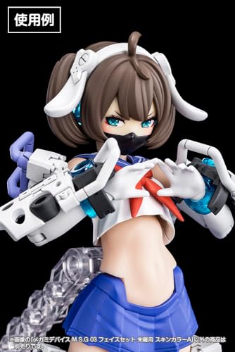 Kotobukiya Megami Device MSG 03 Face Set для Asura Skin Color A Высота приблизительно. Пластиковая модель 19 мм в масштабе 1/1