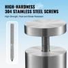 Glass Clamp 10 PCS Square Railing Bracket for 0.31 "-0.62 " Glass Silver
