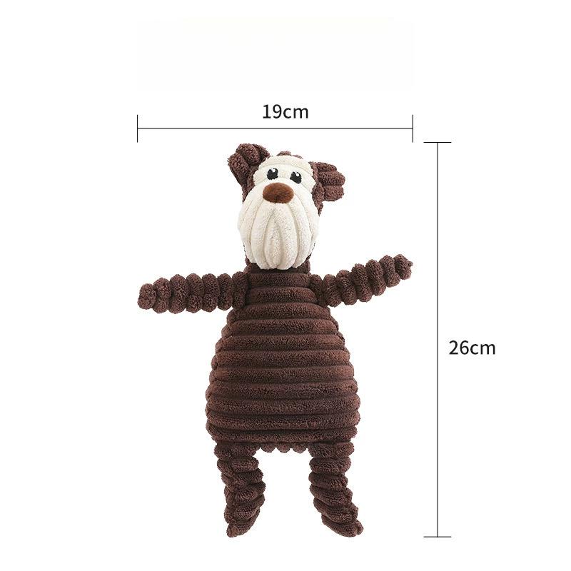 Игрушки для собак со звуками Милая игрушка в форме животного из вельветовой ткани избавит от скуки Интерактивная игрушка для скрежета зубов у питомцев Товары для животных