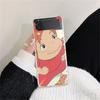 Жесткий прозрачный чехол для Samsung Galaxy Z Flip3 5G, задняя крышка, Z Flip 3, прозрачная оболочка, японский милый мультяшный аниме-бампер с изображением рыбки Поньо