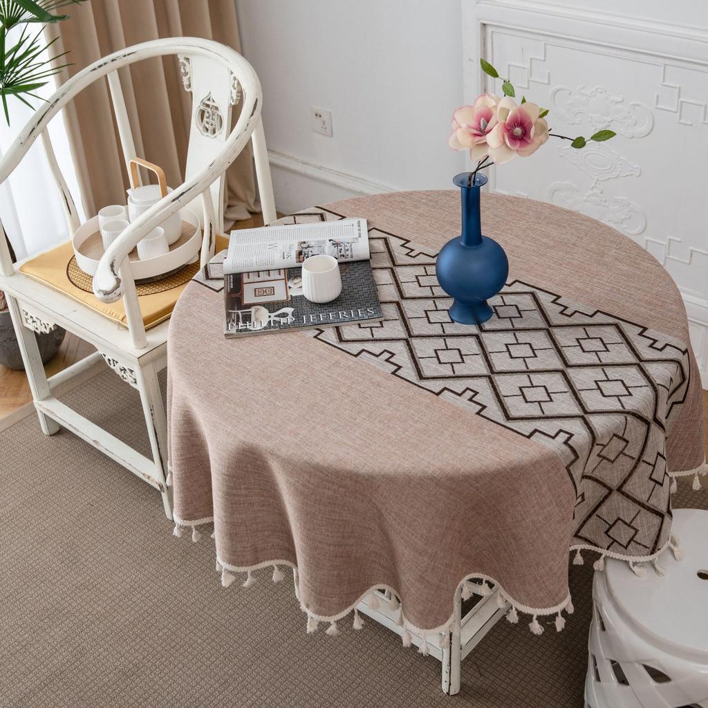 Скатерть Стиль Японский Хлопок и Лен Маленький Свежий Литературный Круглый Стол Кофейный Столик Обеденный Стол Ткань Прямоугольник