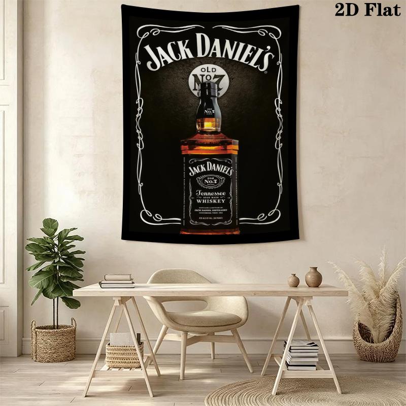 Ткань для стены с изображением бутылки виски Jack Daniel'S Tennessee, Атмосферная фоновая ткань, Мягкое украшение для гостевого дома, Ткань для стены