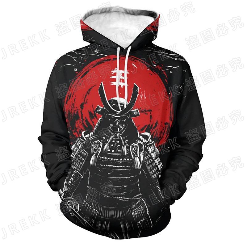 Spring Autumn Japan Ronin Samurai 3D Print Hoodies Men Women Children Hooded Harajuku Cool Swearshirts Fashion Streetwear