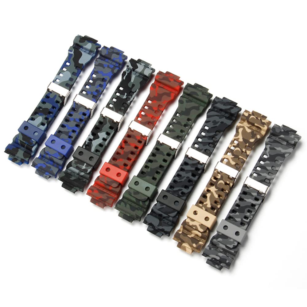 Совместимый с оригинальными часами Casio 16 мм водонепроницаемый ремешок для часов и браслеты, широкий, G-8900A, GR-8900A, GW-8900A, GA-110, GA-100, GD-100, GD-110