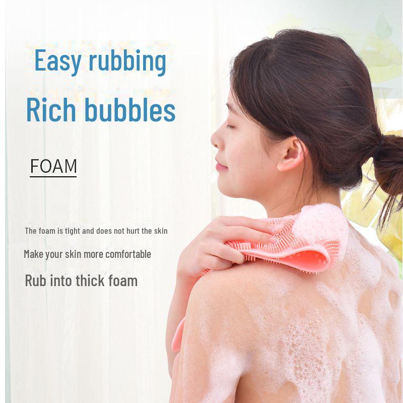 Силиконовое отшелушивающее банное полотенце: Мощная скрабирующая щетка для спины для мужчин и женщин