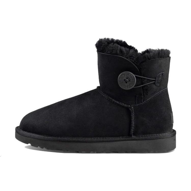 UGG Mini Bailey Button Boot Black (Womens) Women Sneakers 1016422-BLK
