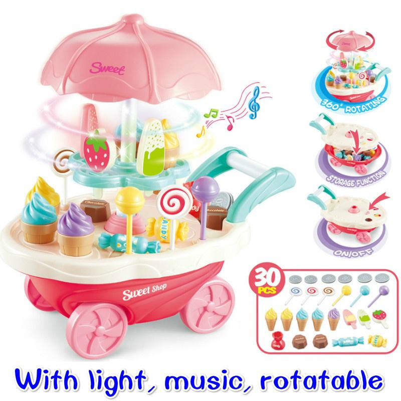 30 шт./набор мини вращающаяся тележка для конфет маленький магазин мороженого супермаркет детские игрушки