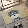Velvet Puppy Oil Painting Absorbent Floor Mat for Entryway and Bathroom