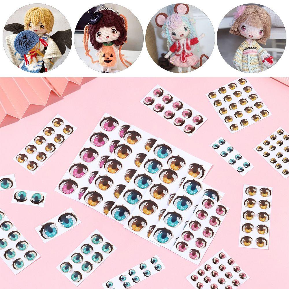 Stars Yellow/Pink/Blue Face Organ Paster Cartoon Eyes Stickers Anime Figurine Doll Eye Chips Paper