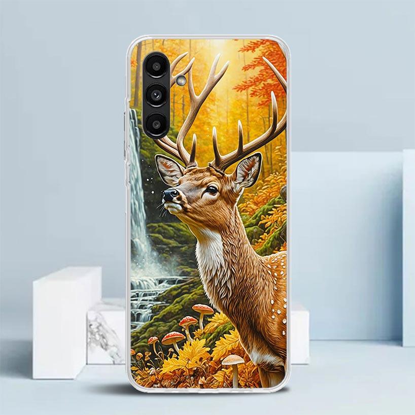 Deer Hunting Camo Phone Case For Samsung Galaxy A17 A37 A57 A16 A15 A14 A13 A56 A55 A54 A53 A36 A35 A34 A33 A26 A25 A24 A23 Gala