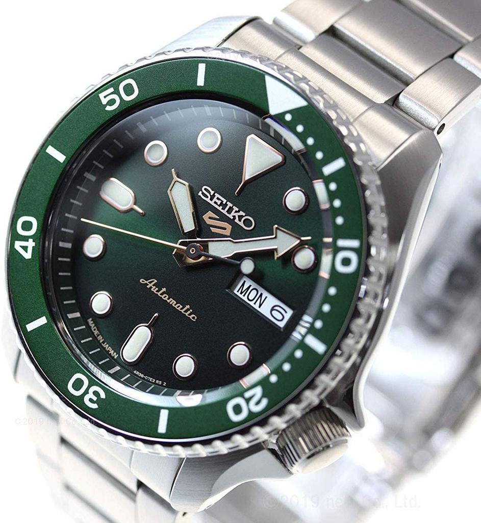 Seiko 5 Спортивные Автоматические Механические Ограниченная Серия Часы SRPD63K1 Мужские Зеленые SBSA013