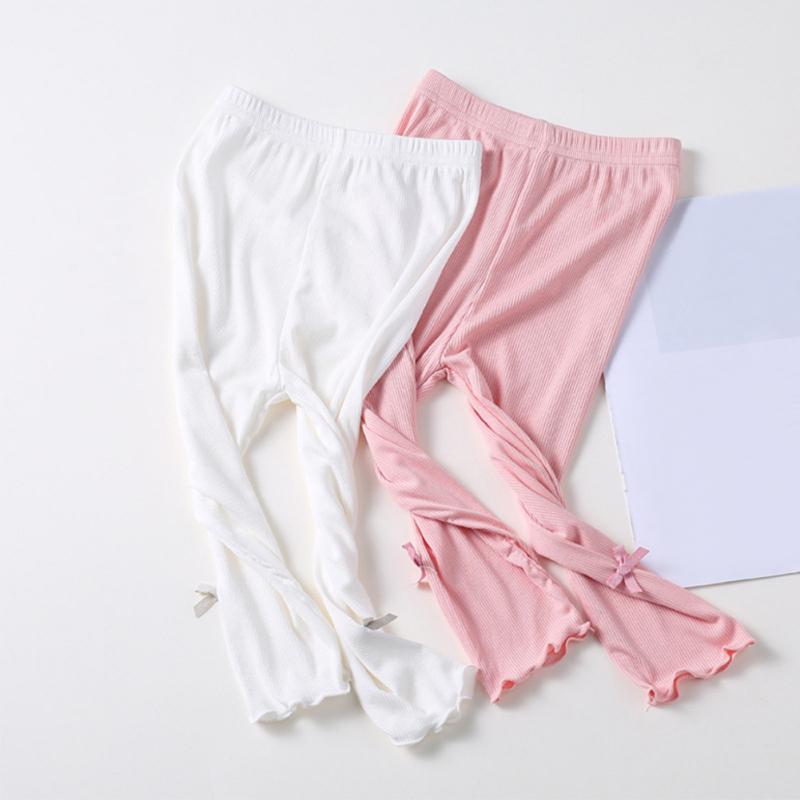 Girls' Cropped Pants Summer Thin Mosquito Proof Pants Modal Children's Leggings Kids Trousers