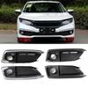 For Honda Civic    Car Front Bumper Fog Lamp Light Cover Frame Foglight Foglamp Trim Lid