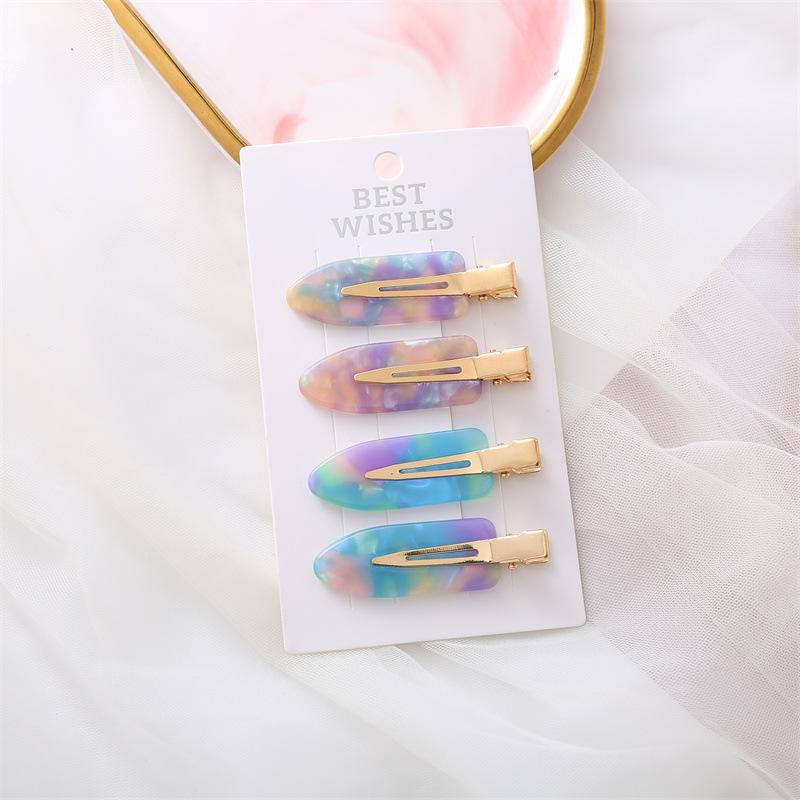 2/3/4 шт. простая розовая сакура бесшовные заколки для волос женские ацетатные листы без изгиба зажим для челки зажим для волос заколки для волос инструмент для укладки волос