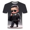 Summer Handsome Little Boy Pattern Series Short-sleeved 3D Printed Men's and Women's Adult Fashion Round Neck T-shirt Tops Trendy