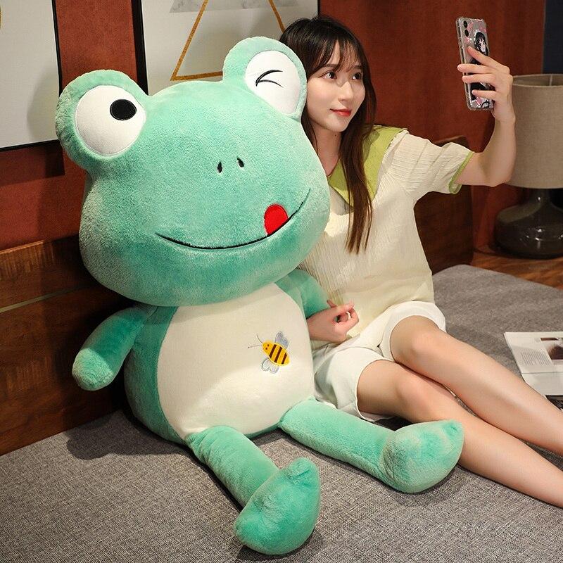 Прекрасные длинные ноги лягушка плюшевые игрушки милая улыбка лягушка плюшевая подушка мягкая игрушка в виде животного для детей подарок на день рождения и Рождество