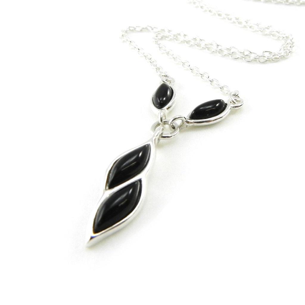 Les Trésors De Lily [I8933] - Silver Necklace 'Jet Black Goddess' Black Silver (rhodium Plated) - 30x25 Mm