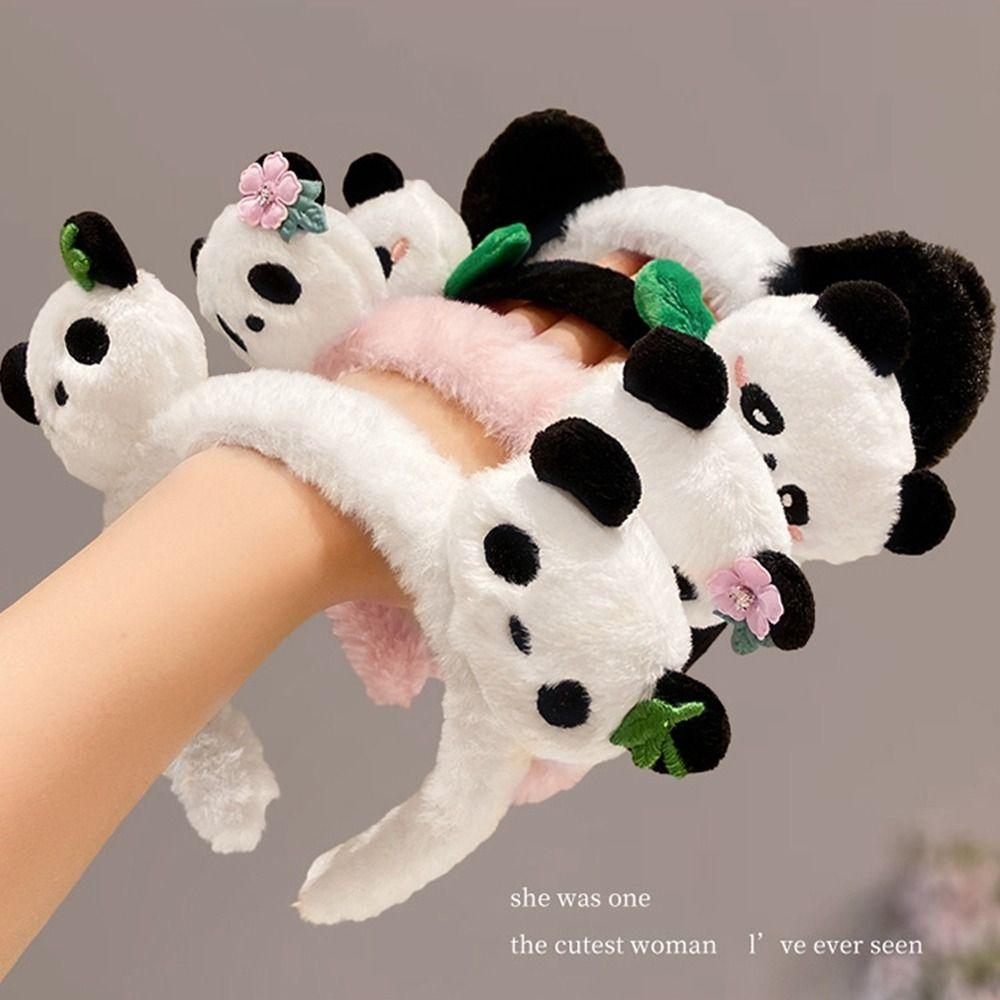 Chinese Style Panda Headband Zoo Hair Clip Plush Doll Hair Hoop Cartoon Hair Band Wash Face