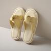 Fashion Flip Slippers Women Summer New Outside Wear Round Toe Open Toe Bow Platform Non-slip Casual Flat Beach Sandals