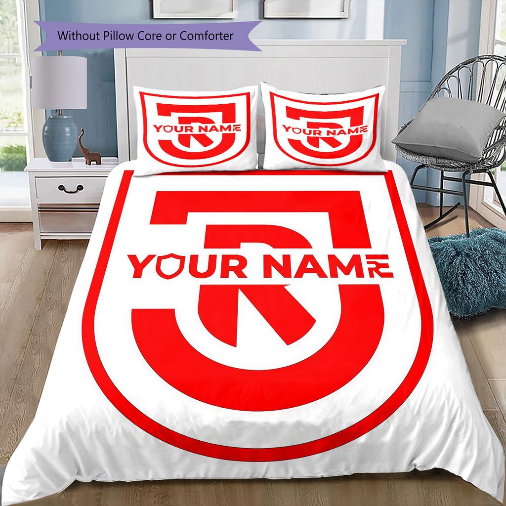 Ssv Jahn Regensburg Custom Name Pattern Bedding Quilt Set Quilt Cover Pillowcase Home Birthday Gift(1 * duvet cover + 2 * pillowcase, without core)