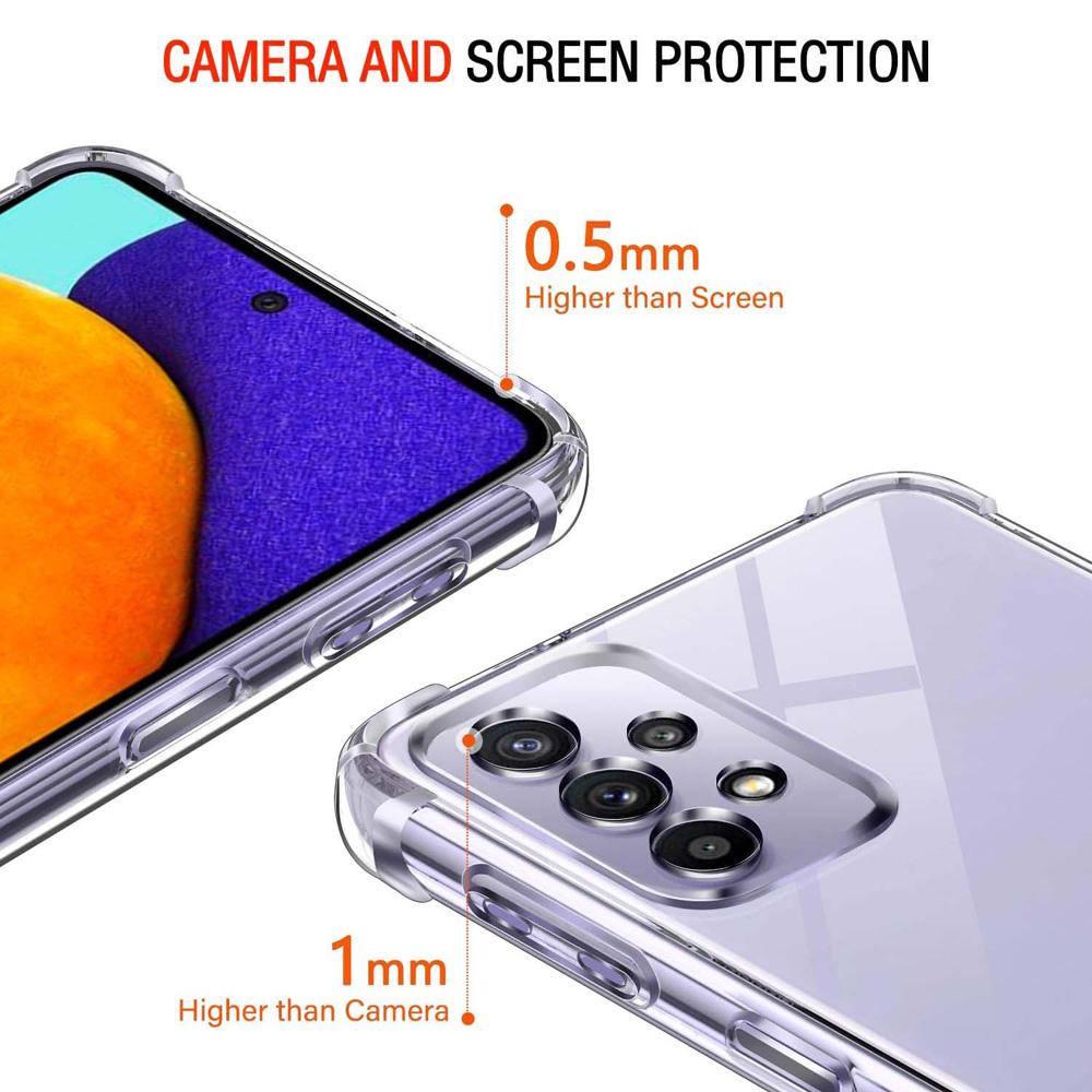 Thick Shockproof Silicone Clear Phone Case For Samsung Galaxy A52 5G A52s 5G A72 A32 4G A22 A12 A50 Protection Case Back Cover