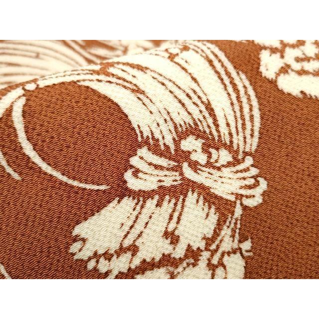 Used Heiwaya Kimono - 9-inch Nagoya obi, pattern dyed, rice, Asuka pattern, onishibo crepe, pure silk, masterpiece CABD0419hy