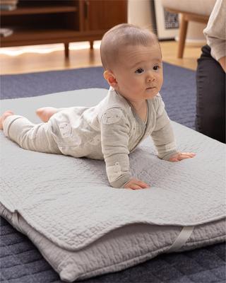 AQUA Bed Pad Серый Baby x mofua Хлопок Облачный Узор Стеганый Стирающийся Низкий Форма 36247B13 (70 120см) 100%