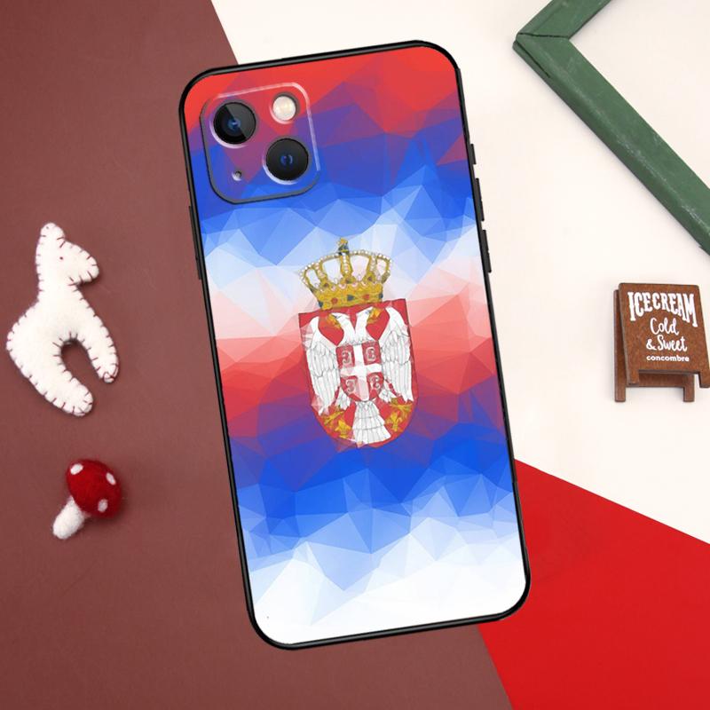 Крутой чехол с флагом Сербии для iPhone 13 12 11 14 15 Pro Max 7 8 Plus X XR XS Max 12 Mini SE 2020 2022 Cover Coque