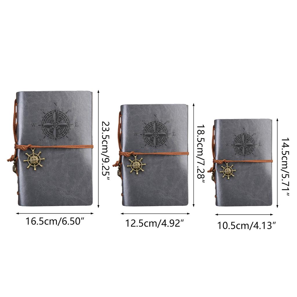 Винтажный блокнот из искусственной кожи, дневник путешествий, дневник с 150 чистыми страницами и подвеской, блокнот с заменяемыми листами