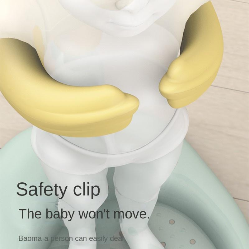 LazyChild Детская стоячая ванна Красная Утка Ванная Столик Детский Стоячий Душ Hands-Free Нескользящий Защита Позвоночника Регулируемый