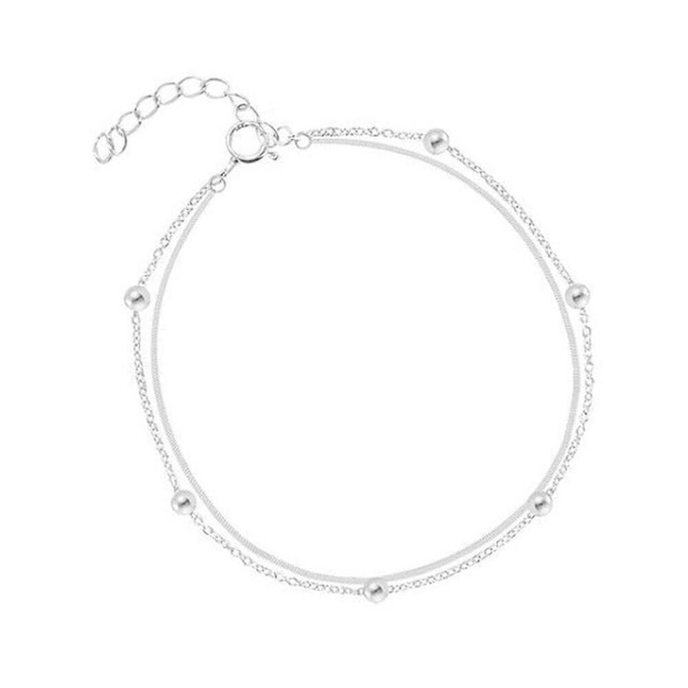 (Silver) Angel Snake Ball Bracelet Anklet