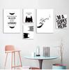 COLORFULBOY Super Hero Modern Black White Wall Art Canvas Painting Posters And Prints Wall Pictures For Living Room No Frame