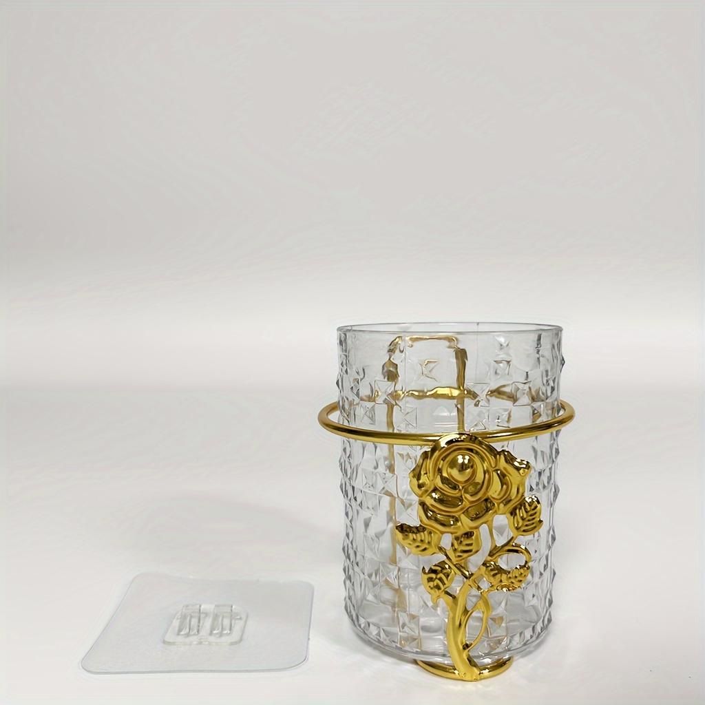 1шт-Настенный держатель для зубных щеток, стакан для ополаскивания рта, не требующий сверления, органайзер для ванной комнаты, неэлектрический. Украшения