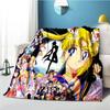 Cute Japanese Cartoon Plush S-Sailor Moons Blanket Light Four Seasons Family Light Sheet Sofa Cover Travel Warm Blanket