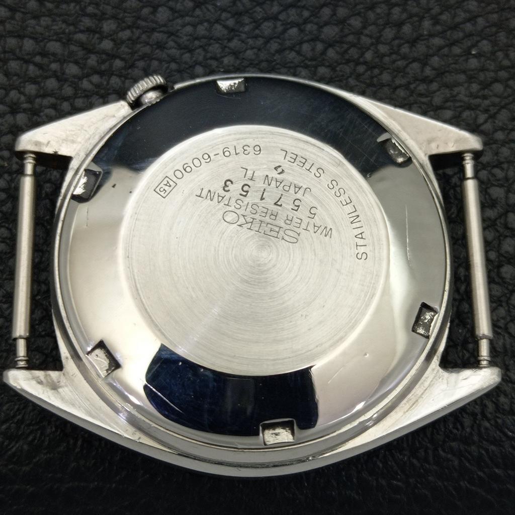 VINTAGE SEIKO 5 AUTOMATIC 6309A JAPAN MENS SILVER COLOR DIAL WATCH A701255-5 R206a-a701255