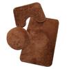 Набор из 3 предметов Нескользящий для ванной комнаты Крышка для унитаза формы O Коврик формы U Прямоугольный ковер Украшение для дома