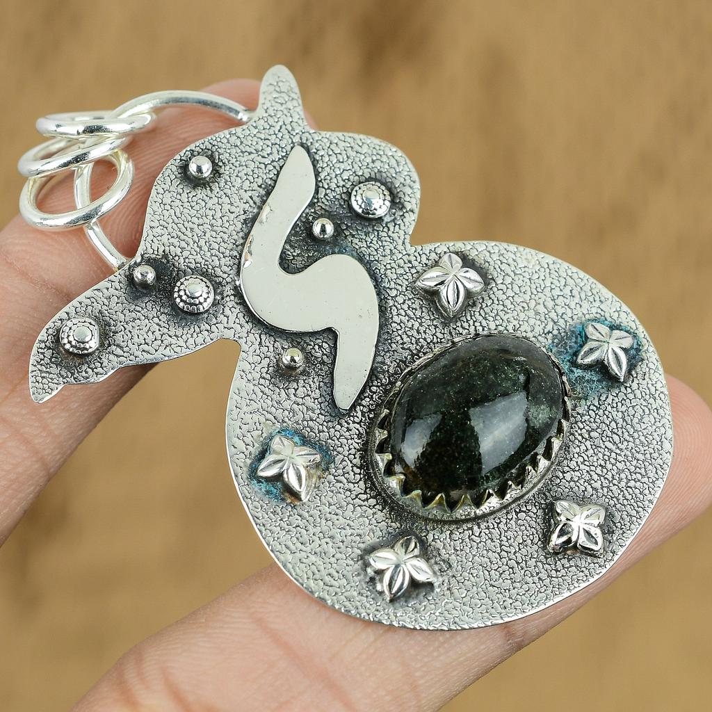 Womens Day Deal Garden Quartz Stone 925 Silver Anniversary Birthday Wife Pendant