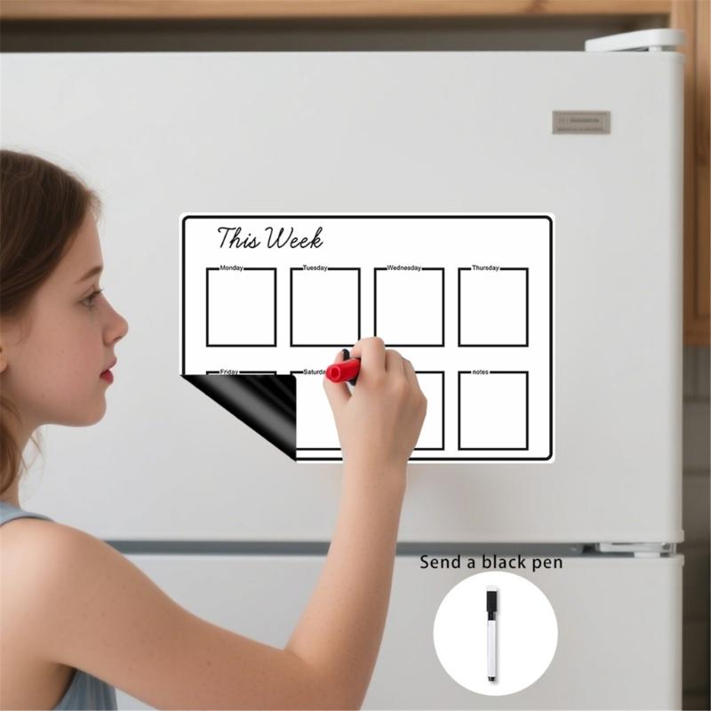 Магнитный календарь на холодильник, еженедельный/ежемесячный планер с маркером для организации кухни, холодильника, офиса, для ежедневного планирования