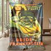 Soft Flannel Blanket Lightweight Cozy Bedroom Living Room CoverBride of Frankenstein