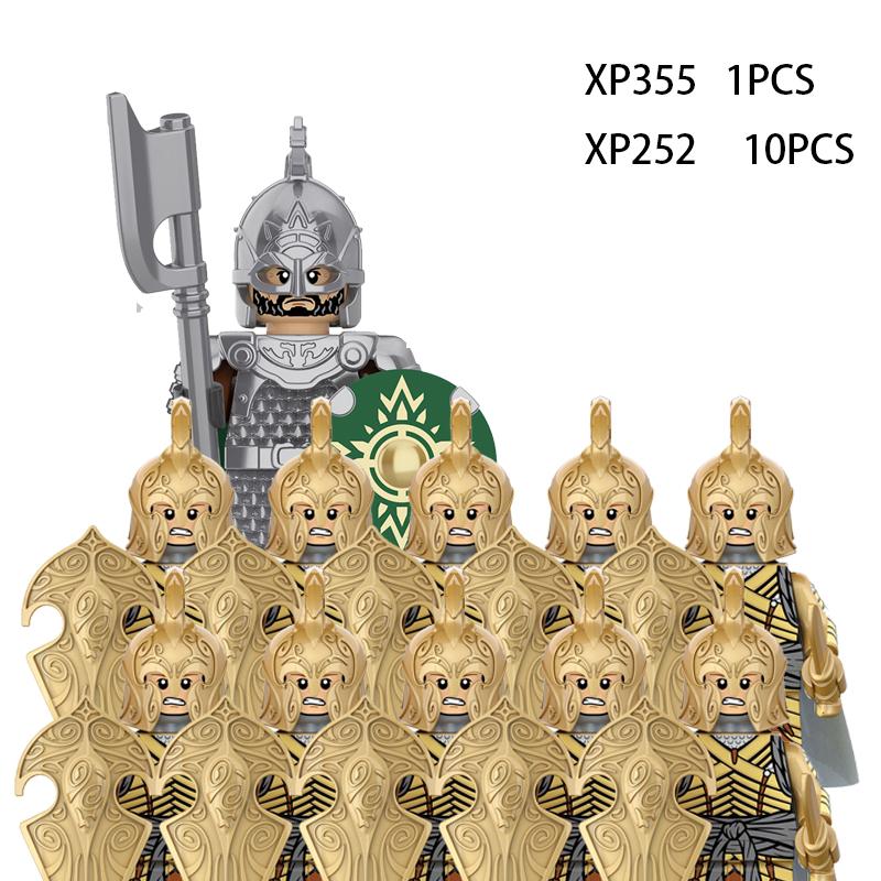 Medieval Elf Rohan Soldiers Guard Army Lotr Action Figures Mini Bricks Doll Assemble Building Blocks DIY Toys for Kid Gifts